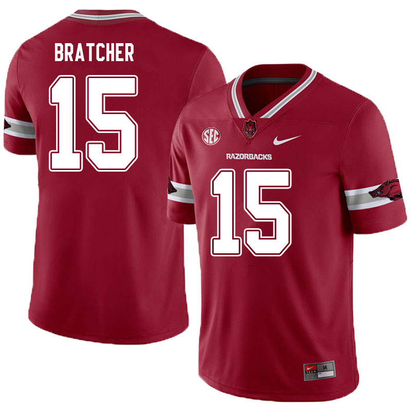 Men #15 Braden Bratcher Arkansas Razorbacks College Football Jerseys Sale-Alternate - Click Image to Close